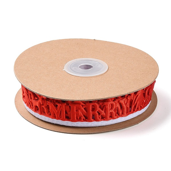 

PandaHall Christmas Merry Xmas Felt Lace Trim, Polyester Word Trim Embellishment, for Christmas Party Decoration, Red, 7/8 inch(23mm), about...