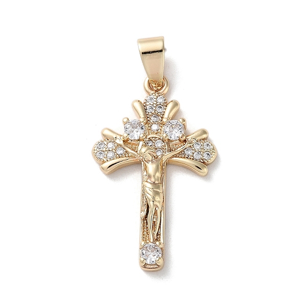 

PandaHall Brass Micro Pave Clear Cubic Zirconia Pendants, Cross, Real 18K Gold Plated, 30x18x4mm, Hole: 5.5x3.5mm Brass+Cubic Zirconia Cross...