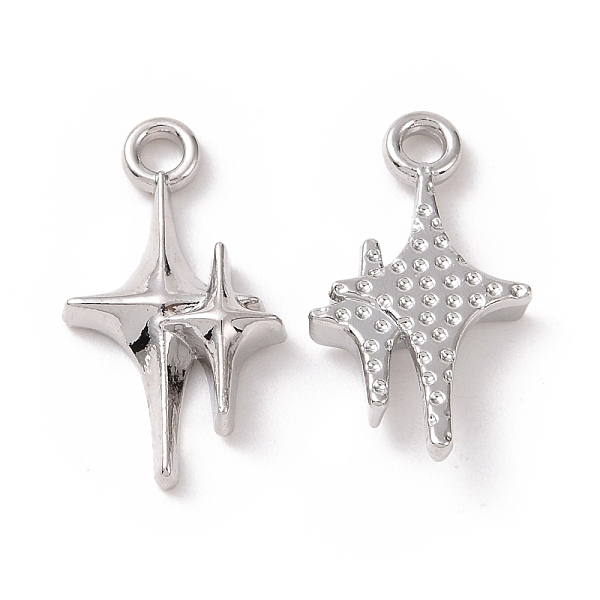 

PandaHall Alloy Pendants, Star, Platinum, 17x10x3mm, Hole: 1.6mm Alloy Star