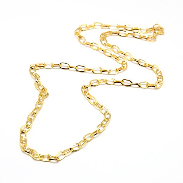 

PandaHall 304 Stainless Steel Cable Chain Necklace Making, with Lobster Claw Clasps, Golden, 19 inch~20 inch(48.3~50.8cm), 4mm 304 Stainless...