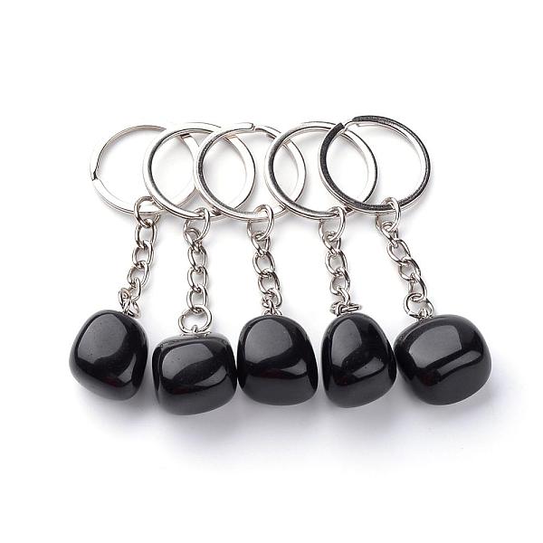 Natürlicher Obsidian Keychain