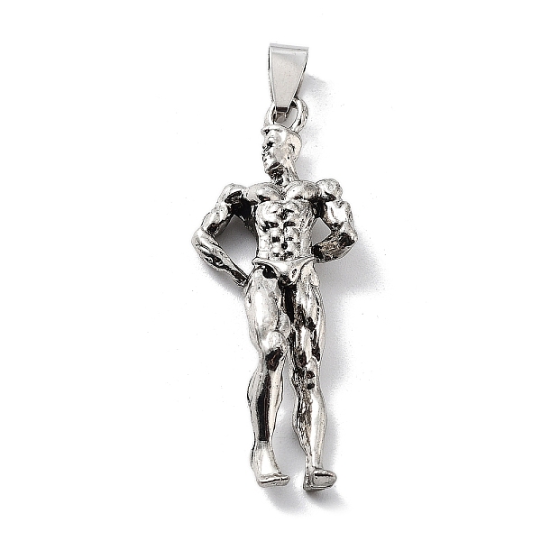 

PandaHall Tibetan Style Alloy Pendants, Sports Charms, Antique Silver, 49x18x6mm, Hole: 9x4.5mm Alloy