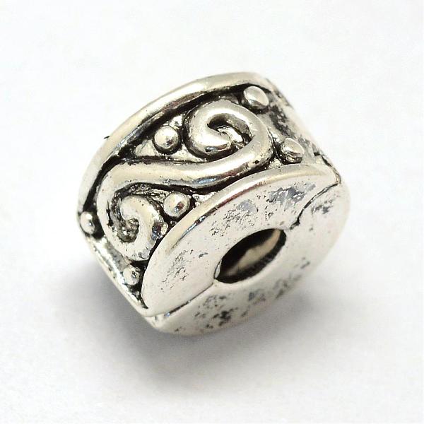 

PandaHall Alloy European Style Clasps, Column, Antique Silver, 9x6mm, Hole: 3mm Alloy Column