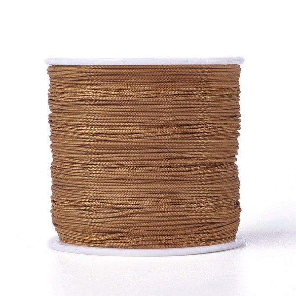 

PandaHall Round String Thread Polyester Fibre Cords, Dark Goldenrod, 0.8mm, about 109.36 yards(100m)/roll Polyester Gold