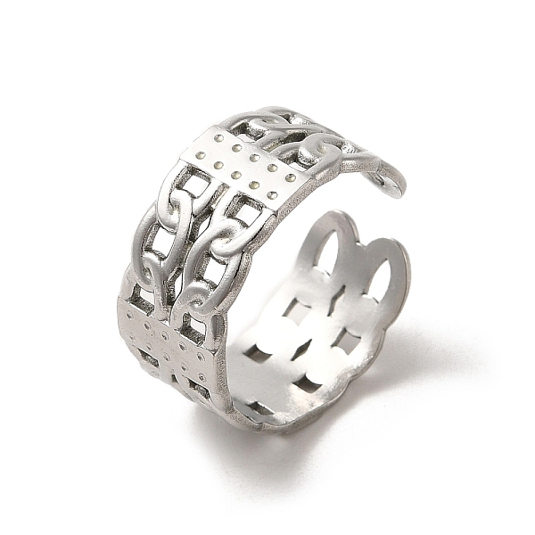 

PandaHall 201 Stainless Steel Finger Rings, Stainless Steel Color, 9mm, Inner Diameter: 18mm 201 Stainless Steel Others