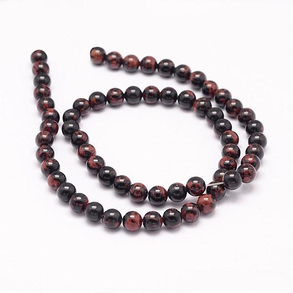 

PandaHall Natural Mahogany Obsidian Beads Strands, Round, 6mm, Hole: 1mm, about 68pcs/strand, 15.75 inch Mahogany Obsidian Round