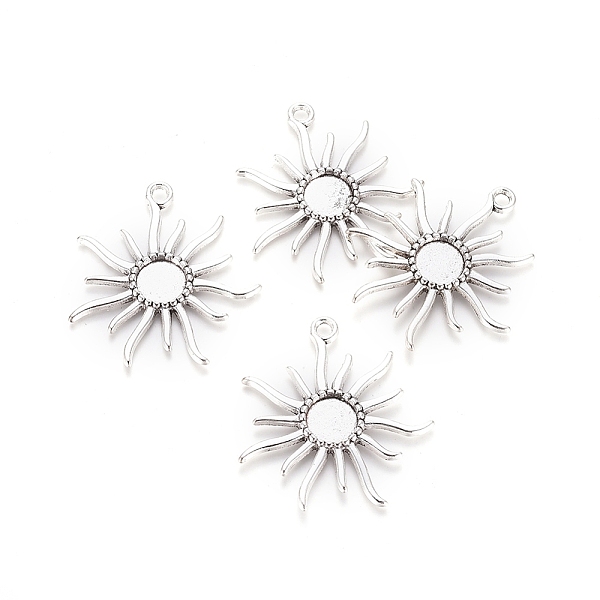 

PandaHall Tibetan Alloy Flower Pendant Cabochon Bezel Settings, Lead Free & Cadmium Free, Antique Silver, 50x47x3mm, Hole: 4mm, Flat Round...