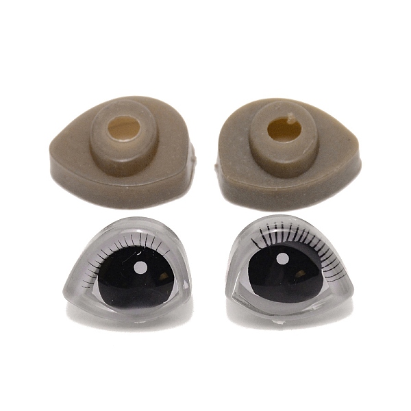 

PandaHall 3D Plastic Doll Eyes and Eyes Washers Sets, Craft Eyes Accessories, for Crochet Toy and Stuffed Animals, Gainsboro, 20x24.5mm..., Gray