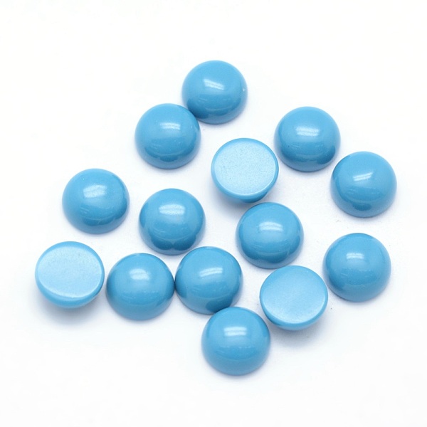 

PandaHall Synthetic Turquoise Cabochons, Half Round, 6x3~3.5mm Synthetic Turquoise Half Round