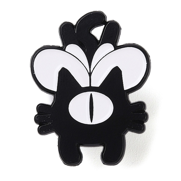 

PandaHall Black Aolly Brooches, Enamel Pins, Cat Shape, 31x24x1.5mm Alloy+Enamel Cat Shape Black