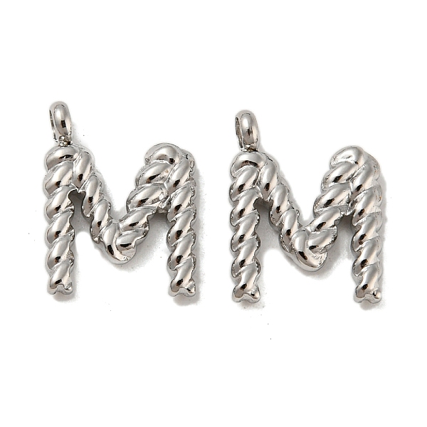 

PandaHall 304 Stainless Steel Charms, Letter M Charms, Stainless Steel Color, 13.5x10x2mm, Hole: 1.8mm 304 Stainless Steel Letter M