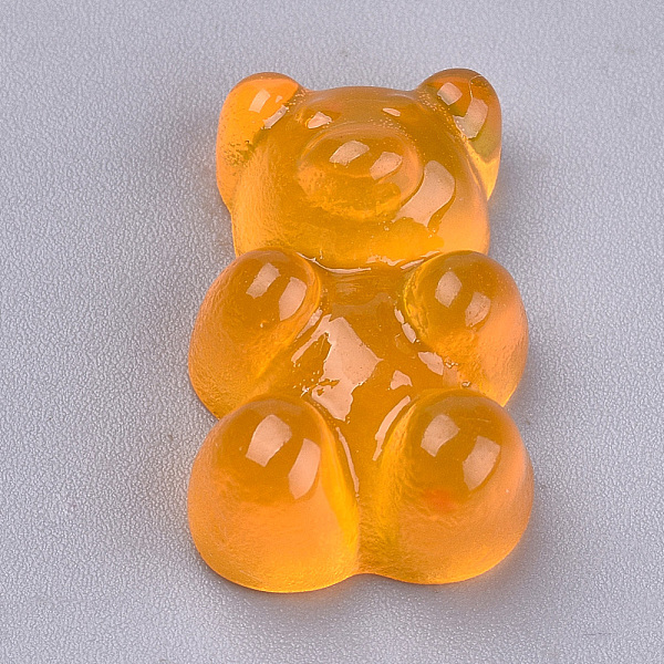

PandaHall Resin Cabochons, Bear, Orange, 17x12x7mm Resin Bear Orange