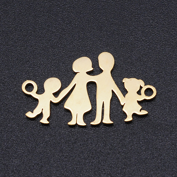 

PandaHall 201 Stainless Steel Links connectors, Human, Family, Golden, 13x23x1mm, Hole: 1.5mm 201 Stainless Steel Human