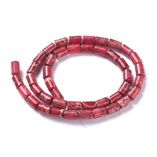 

PandaHall Natural Imperial Jasper Bead Strands, Dyed, Cube, Red, 6~6.5x8~9mm, Hole: 1.4mm, about 43pcs/strand, 15.75''(40cm) Imperial Jasper...