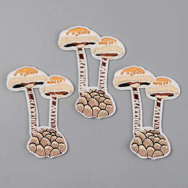 

PandaHall Computerized Embroidery Cloth Iron on/Sew on Patches, Appliques, Costume Accessories, Mushroom, Colorful, 71x52x1.5mm Cloth...