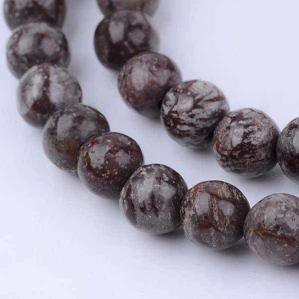 Chapelets De Perles De Flocon De Neige En Obsidienne Naturelle