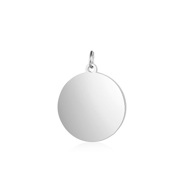

PandaHall 201 Stainless Steel Pendants, Flat Round, Stamping Blank Tag, Stainless Steel Color, 14.5x12x1mm, Hole: 3.5mm 201 Stainless Steel...