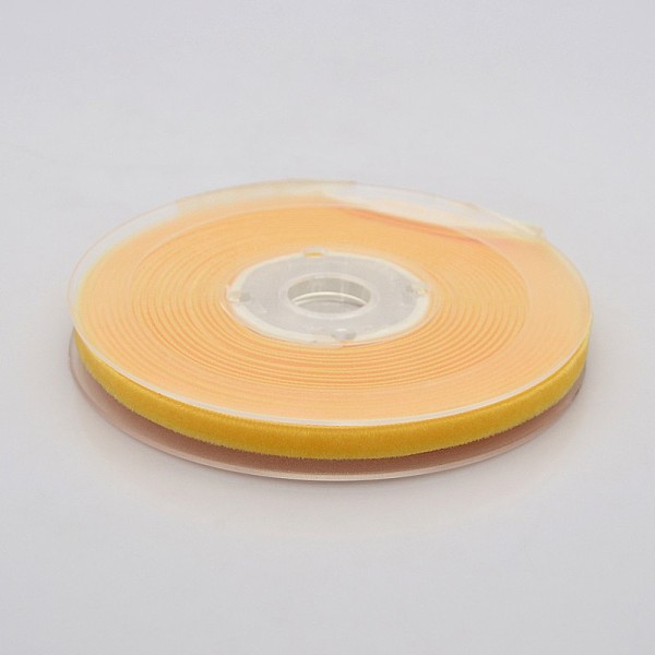 

PandaHall Polyester Velvet Ribbon for Gift Packing and Festival Decoration, Gold, 1/4 inch(7mm), about 70yards/roll(64m/roll) Velvet None...