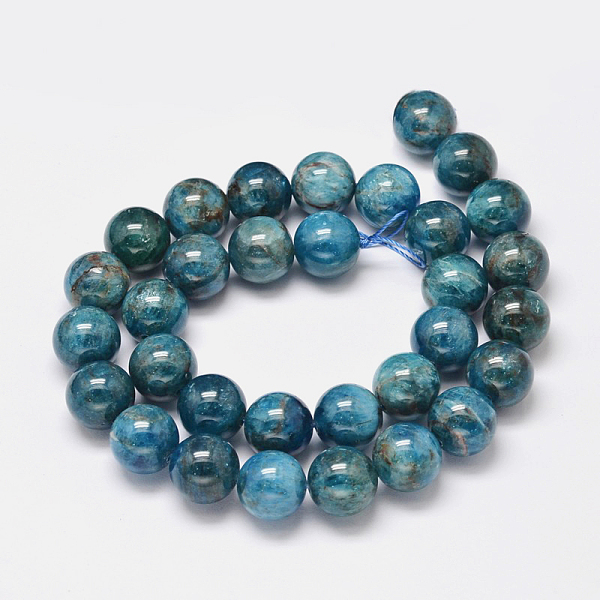 

PandaHall Natural Apatite Beads Strands, Round, 12mm, Hole: 1mm, about 32pcs/strand, 15.5 inch(39.5cm) Apatite Round