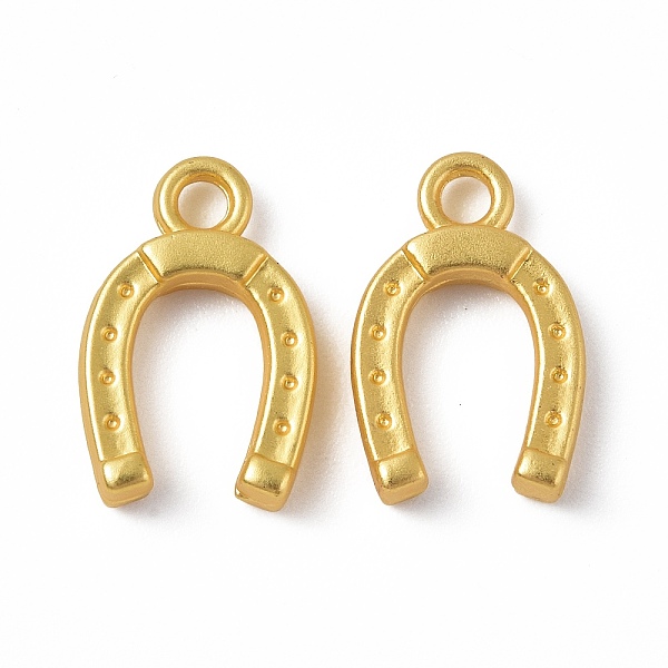 

PandaHall Rack Plating Alloy Pendants, Cadmium Free & Lead Free & Nickle Free, Horseshoe Charm, Matte Gold Color, 14.5x9.5x2.5mm, Hole...