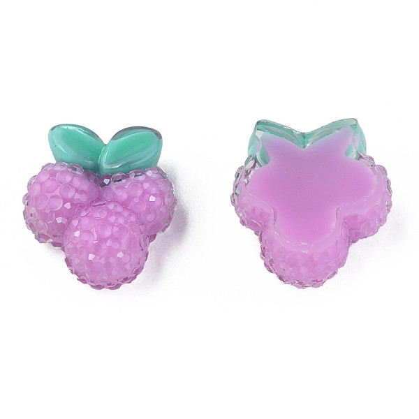 

PandaHall Translucent Epoxy Resin Cabochons, Druzy, Grape, Medium Orchid, 15x13.5x7mm Epoxy Resin Fruit