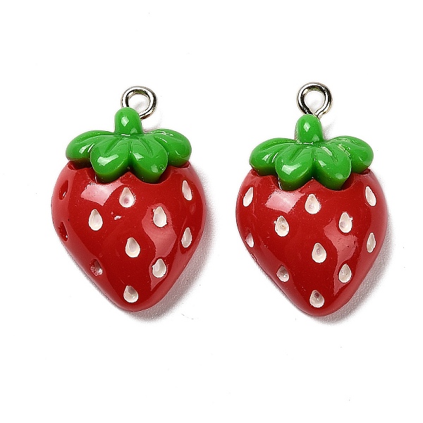 Fruit Opaque Resin Pendants