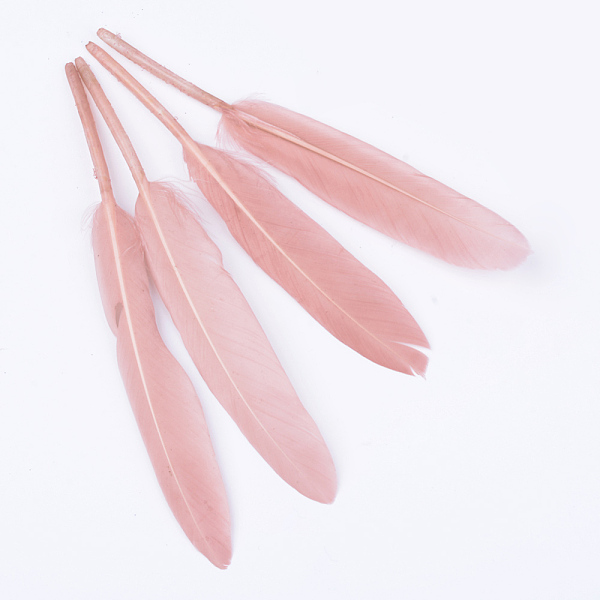 

PandaHall Goose Feather Costume Accessories, Dyed, Light Coral, 100~175x13~25mm Feather Feather Red