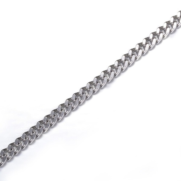 

PandaHall 304 Stainless Steel Curb Chains, Unwelded, with Spool, for Jewelry Making, Stainless Steel Color, 3.5x2.5x0.6mm, about 65.61 Feet...