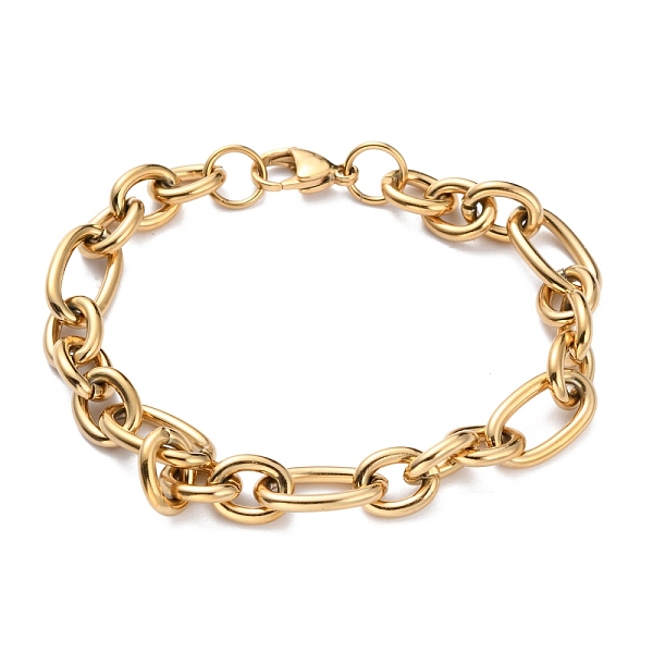 

PandaHall Ion Plating(IP) 304 Stainless Steel Figaro Chain Bracelets, with Lobster Claw Clasps, Golden, 8-1/8 inch(20.5cm) 304 Stainless...