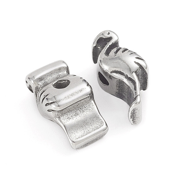 

PandaHall 304 Stainless Steel Beads, Flamingo, Antique Silver, 14x6.5x8mm, Hole: 2mm 304 Stainless Steel Other Animal