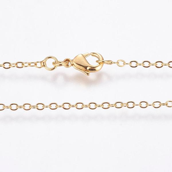 

PandaHall Eco-Friendly Rack Plating Brass Chain Necklaces, Cable Chain, Long-Lasting Plated, Nickel Free & Lead Free, Golden, 23 inch...