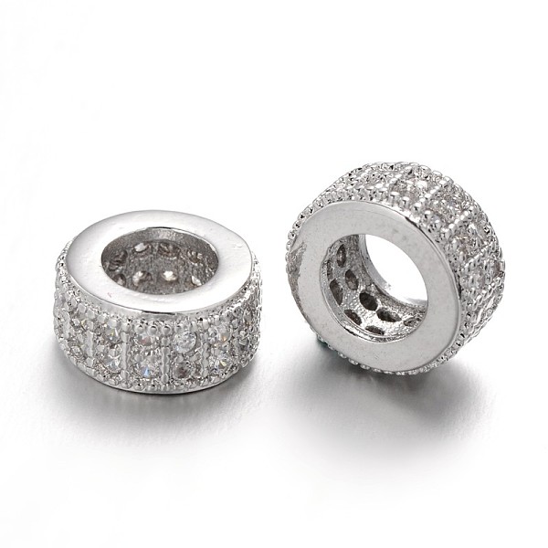 Perles De Zircone Cubique Micro Pave En Laiton