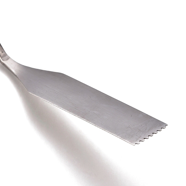 

PandaHall Stainless Steel Paints Palette Scraper Spatula Knives, with Beech Handle, For Artist Oil Gouache Painting Knife Blade Tools..., Orange