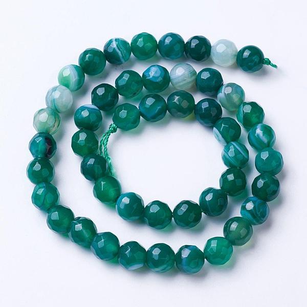 Natural Banded Agate Beads Strands