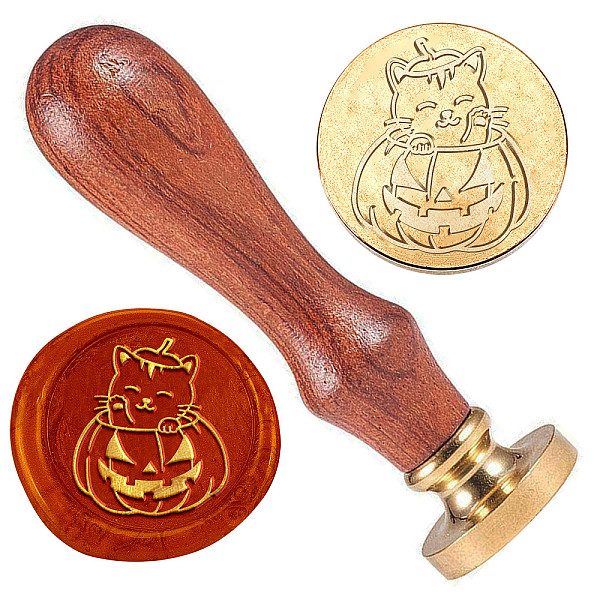 

PandaHall Wax Seal Stamp Set, Golden Tone Brass Sealing Wax Stamp Head, with Wood Handle, for Envelopes Invitations, Cat Shape, 83x22mm..., Brown