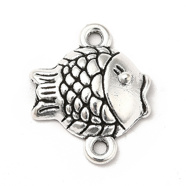 

PandaHall Tibetan Style Alloy Connector Charms, Fish Links, Antique Silver, 18x15x3.5mm, Hole: 1.4mm, about: 909pcs/1000g Alloy Fish