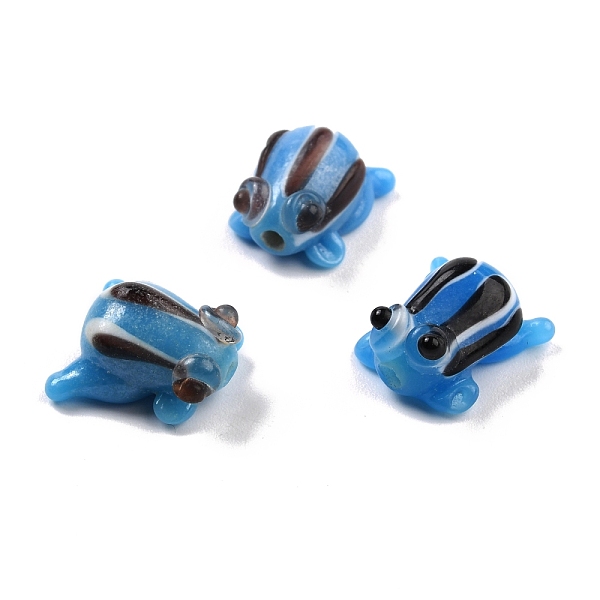 

PandaHall Handmade Lampwork Beads, Cartoon Style, Frog, Royal Blue, 13~15x11~13x8~9.5mm, Hole: 1~1.7mm Lampwork Frog