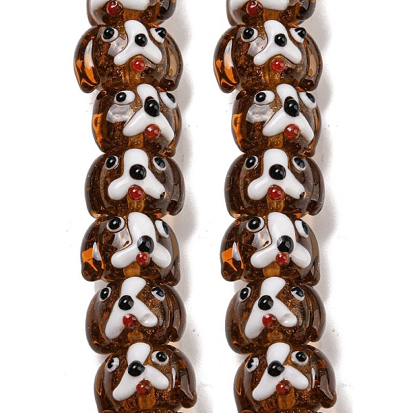 

PandaHall Handmade Lampwork Beads Strands, Dog, Camel, 11~12x15~17x14~15.5mm, Hole: 1.6~1.8mm, about 35pcs/strand, 17.32 inch(44cm) Lampwork..., Brown