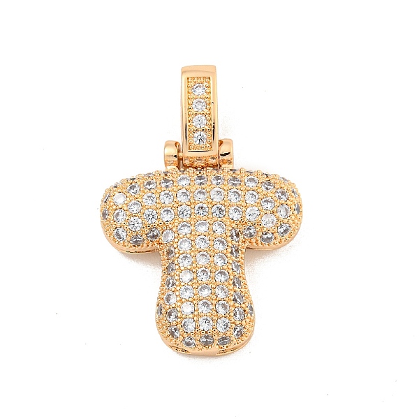 Pendenti in ottone con pavé di micro zirconi cubici trasparenti