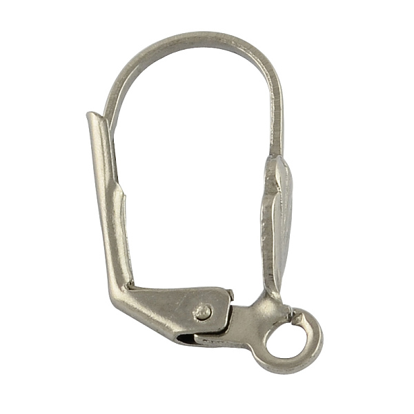 

PandaHall 304 Stainless Steel Leverback Earring Findings, with Loop, Stainless Steel Color, 20x10x4.5mm, Hole: 2mm 304 Stainless Steel