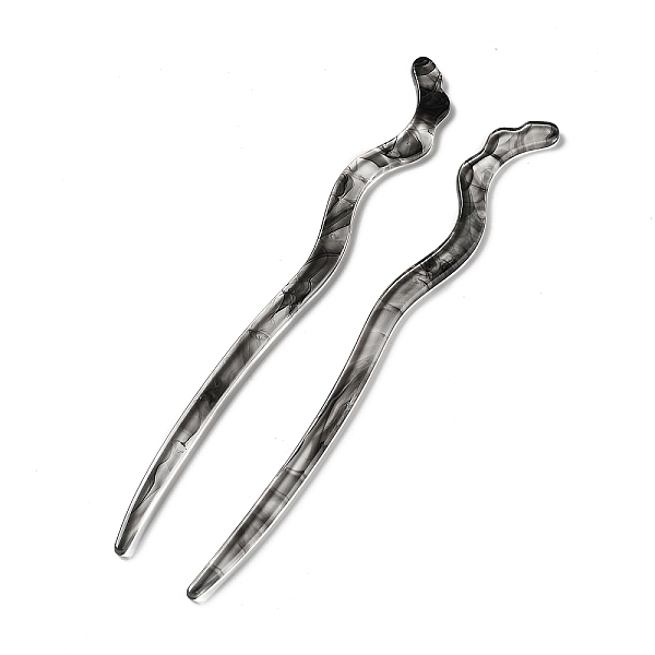 

PandaHall Opaque Acrylic Hair Sticks, Black, 181x19x4mm Acrylic Black