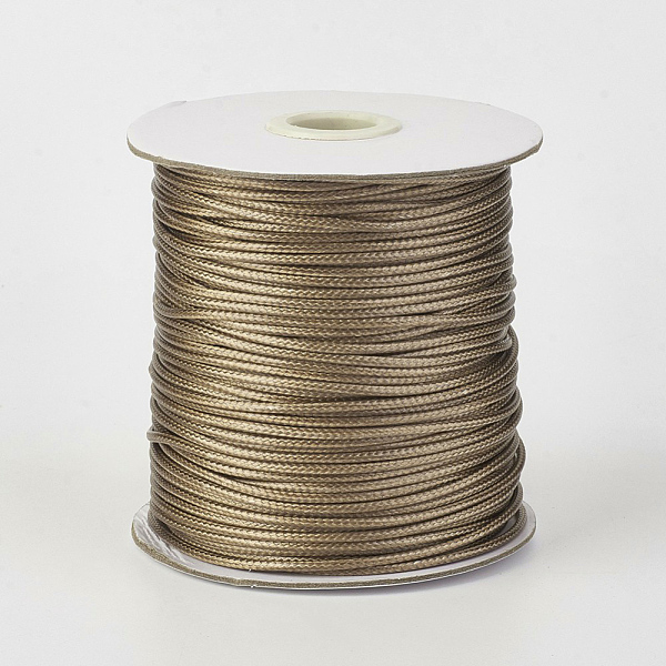 

PandaHall Eco-Friendly Korean Waxed Polyester Cord, Tan, 1.5mm, about 169.51~174.98 Yards(155~160m)/Roll Waxed Polyester Cord Orange