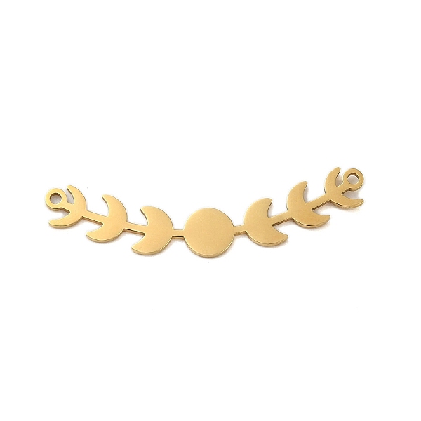 

PandaHall 304 Stainless Steel Pendants, Laser Cut, Real 18K Gold Plated, Moon Phase, 45x9x1mm, Hole: 1.5mm 304 Stainless Steel Moon