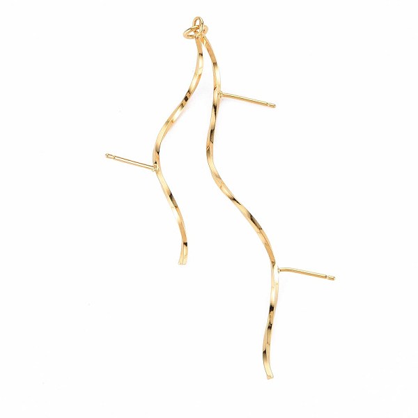

PandaHall Brass Big Pendants, Nickel Free, Real 18K Gold Plated, 72mm, Big Pendants:70x18x1, Pendants: 47x17x1, Jump Ring: 5x1, Inner...