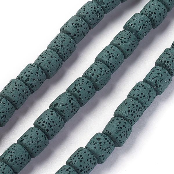 

PandaHall Natural Lava Rock Beads Strands, Dyed, Column, Dark Slate Gray, 8~8.5x8~8.5mm, Hole: 2mm, about 46 pcs/Strand, 15.35 inch(39 cm)...