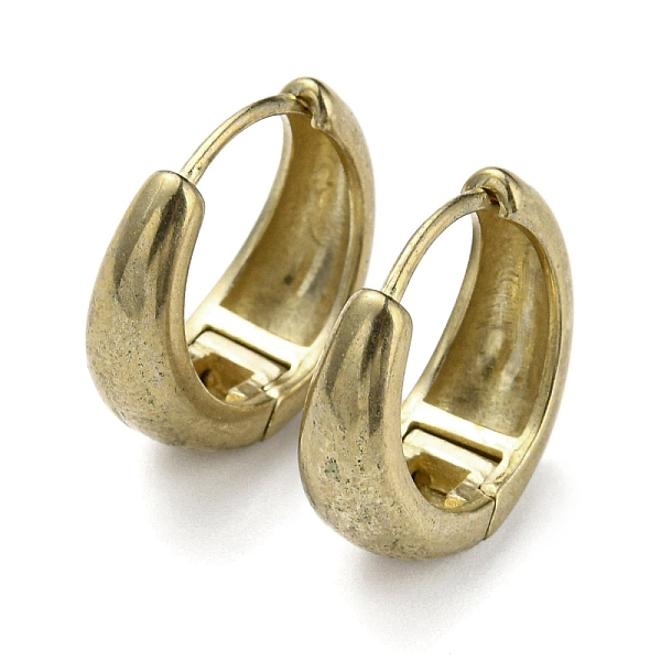 

PandaHall Brass Hoop Earrings for Women, Golden, 16x17x7mm Brass Ring