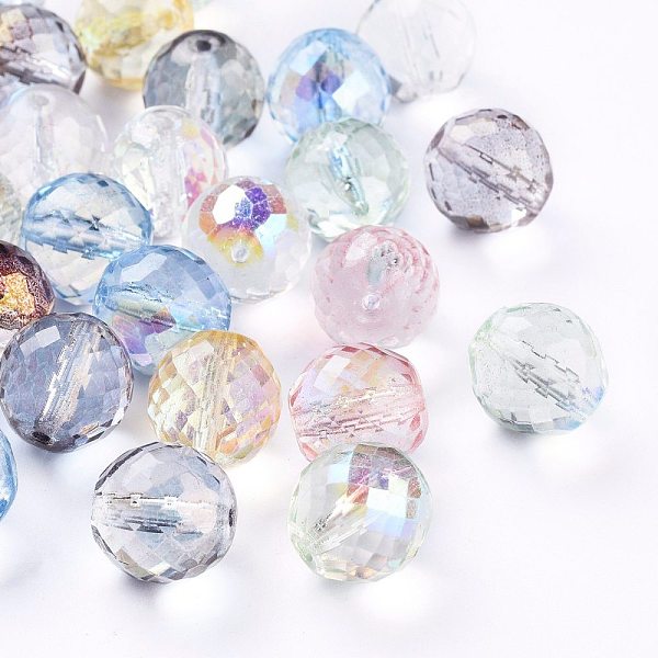 

PandaHall Electroplated Czech Glass Beads, Rainbow Plated, Faceted, Round, Mixed Color, 13.5mm, Hole: 1.5mm, about 40pcs/bag Czech Glass..., Multicolor