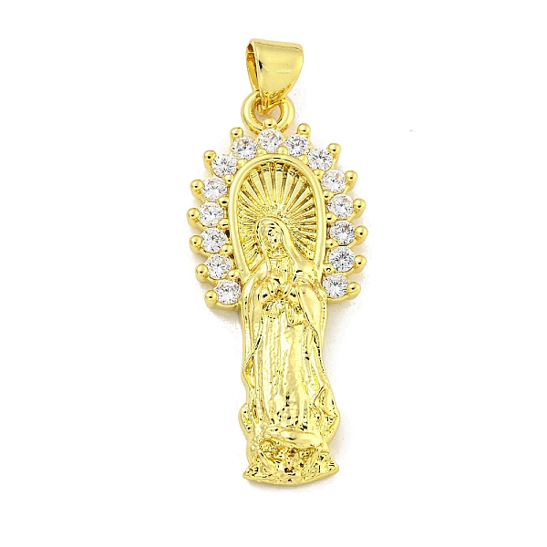 

PandaHall Rack Plating Brass Micro Pave Clear Cubic Zirconia Pendants, Cadmium Free & Lead Free, Real 18K Gold Plated, Human, 32x14x4mm...