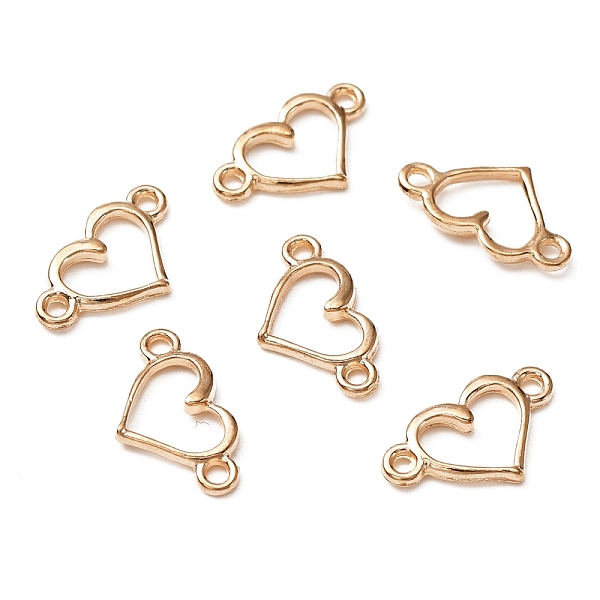 

PandaHall Alloy Connector Charms, Heart, Light Gold, 8.5x14.5x1.5mm, Hole: 1.2mm Alloy Heart