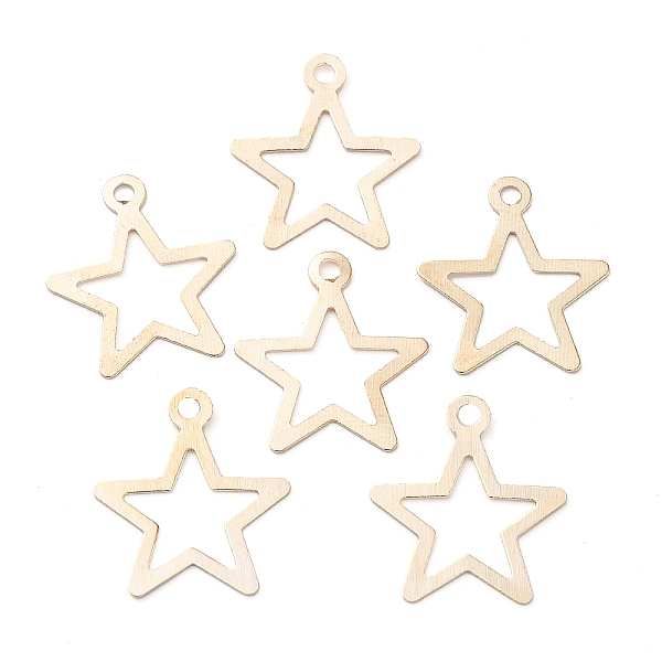 

PandaHall Iron Pendants, Star, Golden, 15.5x14x0.2mm, Hole: 1.4mm Iron Star